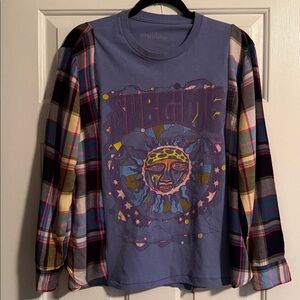 SUBLIME Rock Top Pullover Graphic Tee Added Sleeves OSFM